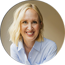 Smiling woman with blonde hair in a light blue shirt Smiling woman with blonde hair in a light blue shirt