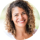 Smiling woman with curly hair Smiling woman with curly hair